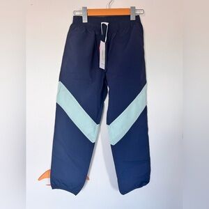 WYNKEN Navy and Light Blue kids Chevron Nylon Pants